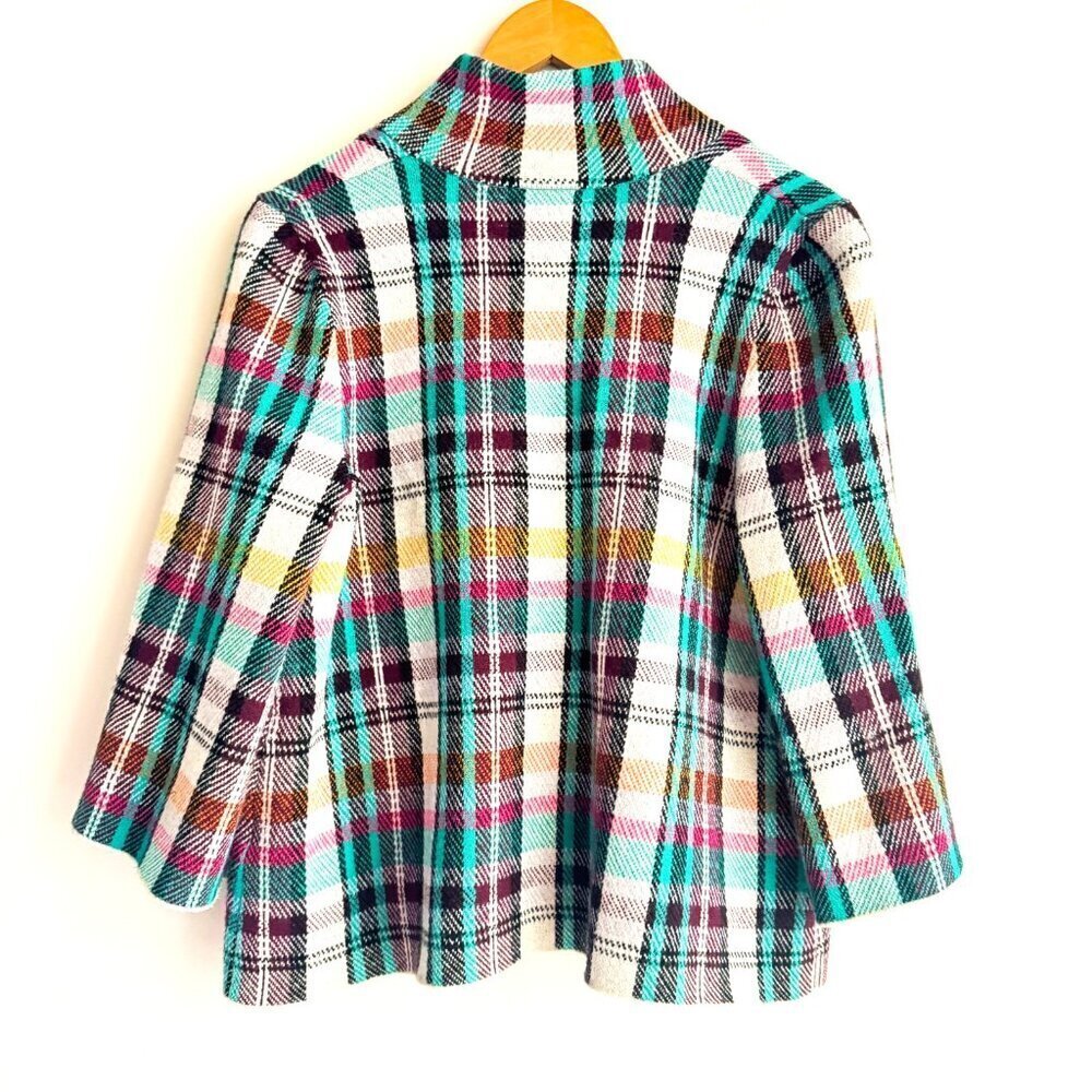 Anthropologie Rosetta Multicolour Knit Half Sleeve Sweater Blazer S - Picture 6 of 6